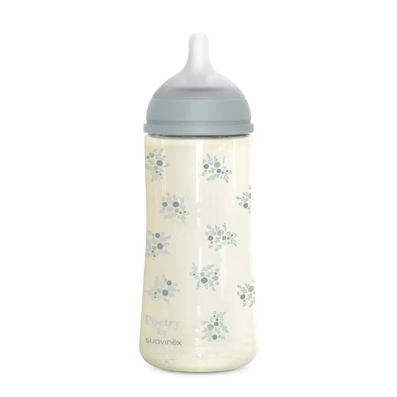 Biberon Suavinex 360 Ml, flusso denso (L), +6 mesi, blu poesia