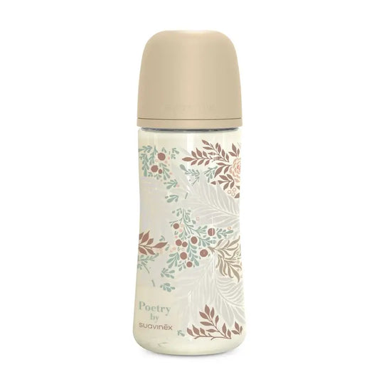 Biberon Suavinex 360 Ml, flusso denso (L), +6 mesi, Poesia Beige