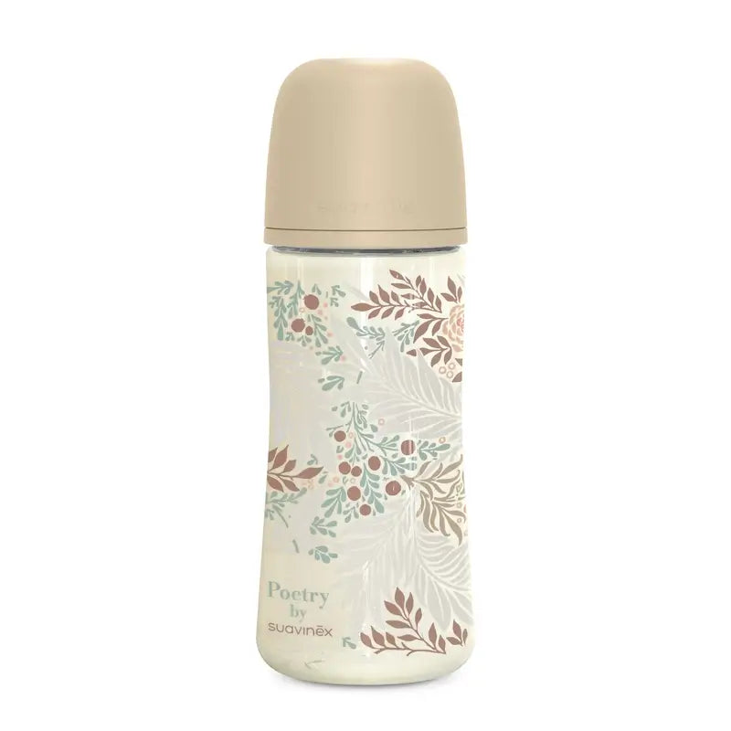 Biberon Suavinex 360 Ml, flusso denso (L), +6 mesi, Poesia Beige
