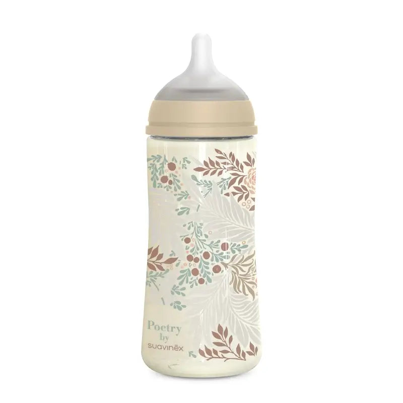 Biberon Suavinex 360 Ml, flusso denso (L), +6 mesi, Poesia Beige