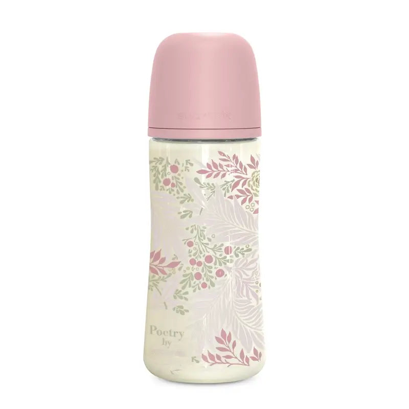Biberon Suavinex 360 Ml, Flusso denso (L), +6 mesi, Rosa Poesia