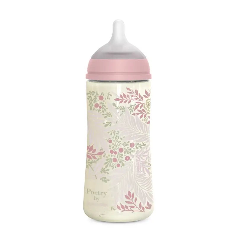 Biberon Suavinex 360 Ml, Flusso denso (L), +6 mesi, Rosa Poesia