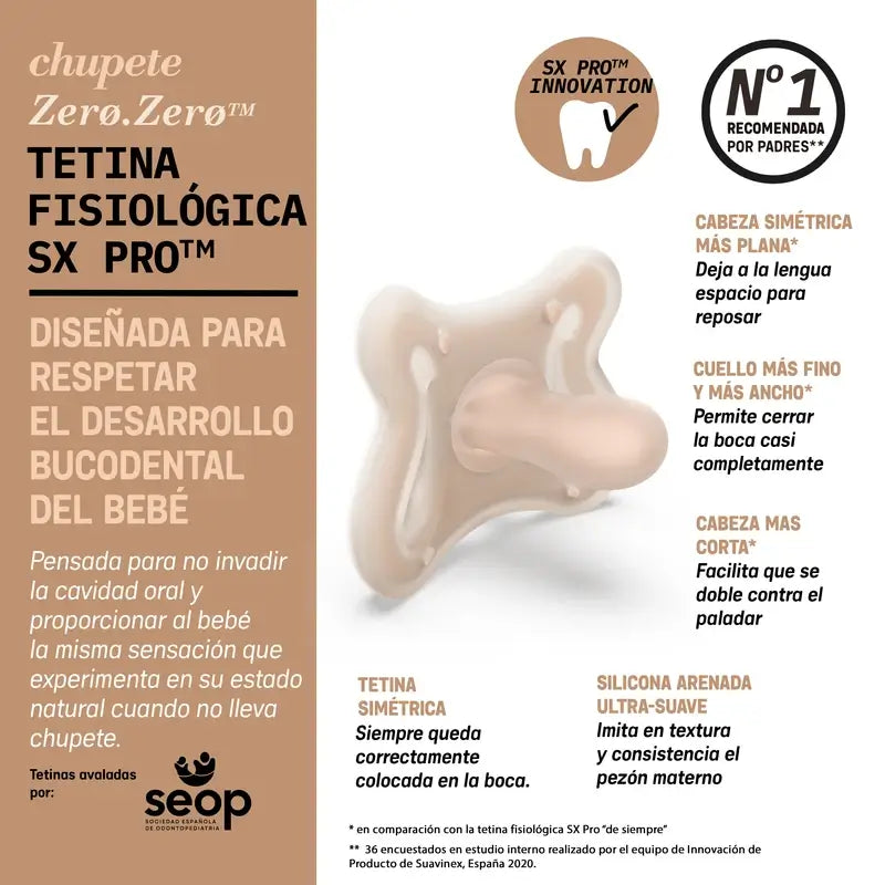Suavinex biberon anticolica + succhietto Zero Zero. Profondo