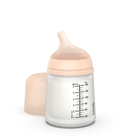 Suavinex Bottiglia Anticolica Zero Zero 180 Ml, Flusso Adattabile (A), +0 Mesi, Giusto