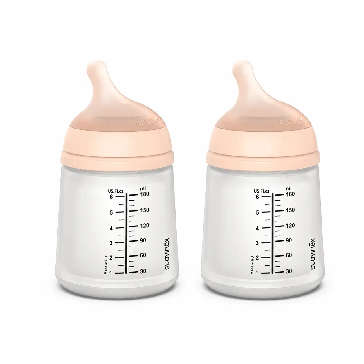 Suavinex Bottiglia Anticolica Zero Zero 180 Ml, Flusso Adattabile (A), +0 Mesi, Fiera , confezione 2