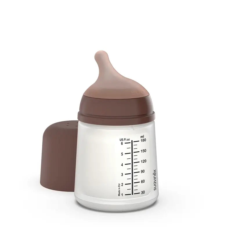 Suavinex Bottiglia Anticolica Zero Zero 180 Ml, Flusso Lento (S), +0 Mesi, Profondo