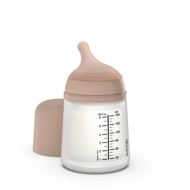 Suavinex Biberon Anticolica Zero Zero 180 Ml, Flusso Lento (S), +0 Mesi, Medio