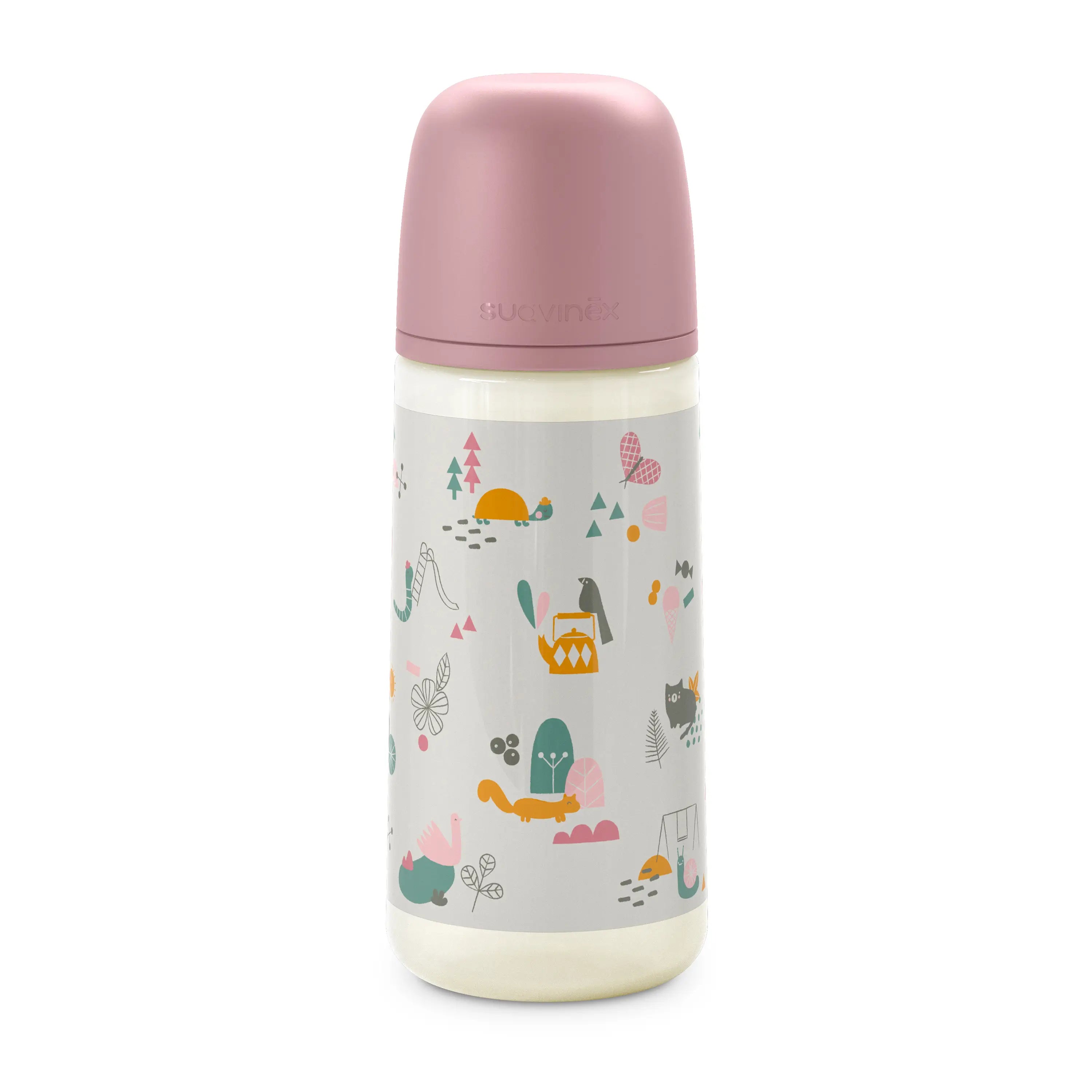 Suavinex Biberón De 360 Ml, Neonati +6 Mesi. Walk Park Pink, 1 unità