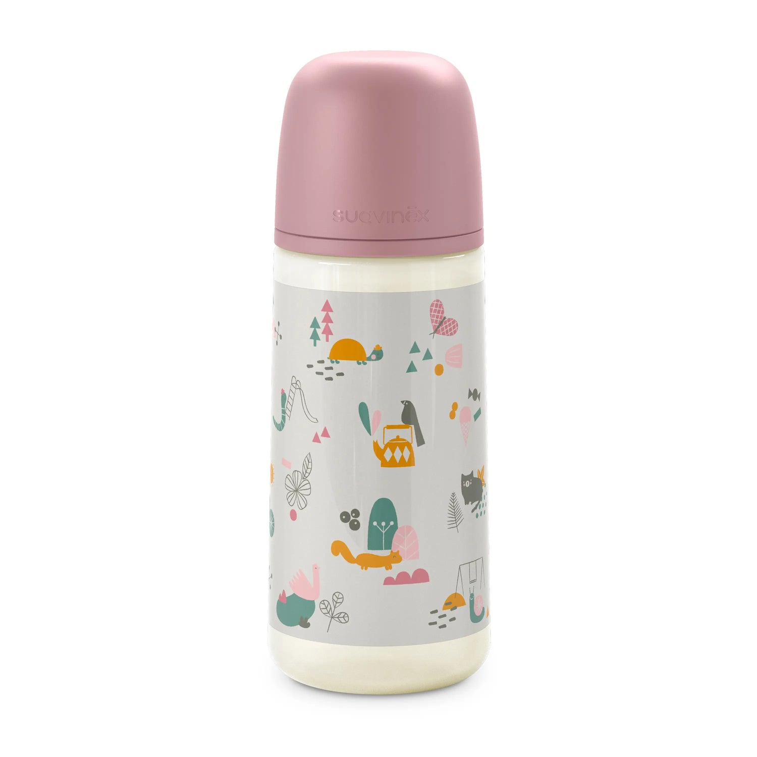 Suavinex Biberón De 360 Ml, Neonati +6 Mesi. Walk Park Pink, 1 unità