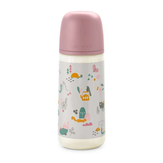 Suavinex Biberón De 360 Ml, Neonati +6 Mesi. Walk Park Pink, 1 unità