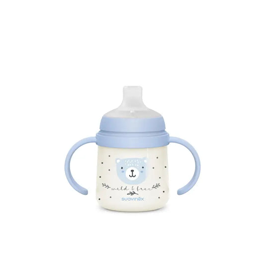 Suavinex biberon notturno Night & Day +6 mesi Wild&Free Blue, 150 ml