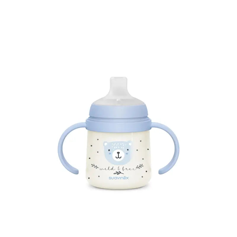 Suavinex biberon notturno Night & Day +6 mesi Wild&Free Blue, 150 ml