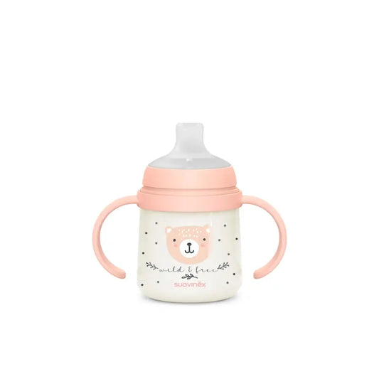 Suavinex Biberon Notte & Giorno +6 Mesi Wild&Free Rosa, 150 ml