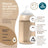 Suavinex Bottiglia in silicone 240 Ml, flusso medio (M), +3 mesi, blu Ballad