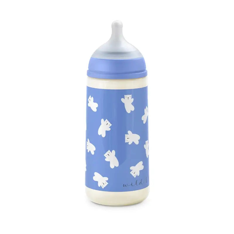 Suavinex Sx Pro Teat Bottiglia a flusso denso (L) +6 mesi Wild&Free Blue, 360 ml