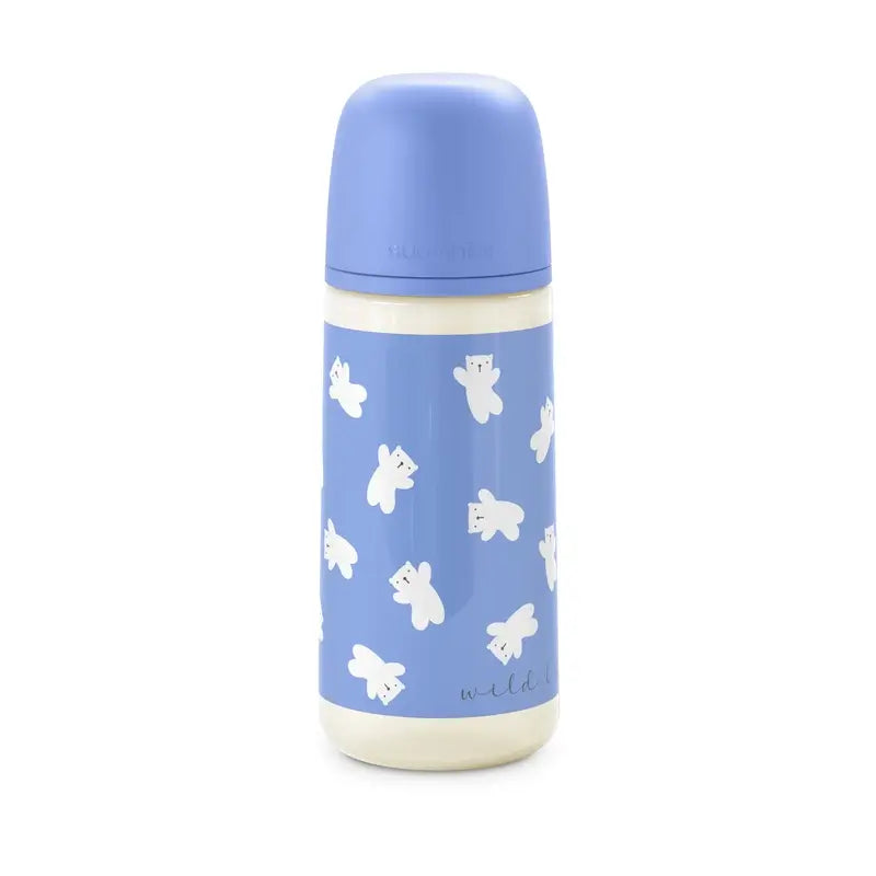 Suavinex Sx Pro Teat Bottiglia a flusso denso (L) +6 mesi Wild&Free Blue, 360 ml