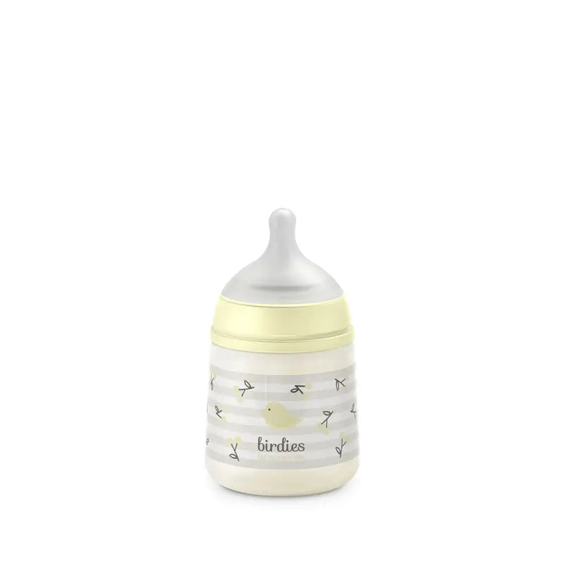 Suavinex Tettarella per biberon Sx Pro a flusso lento (S) +0 mesi Birdies Beige, 150 ml