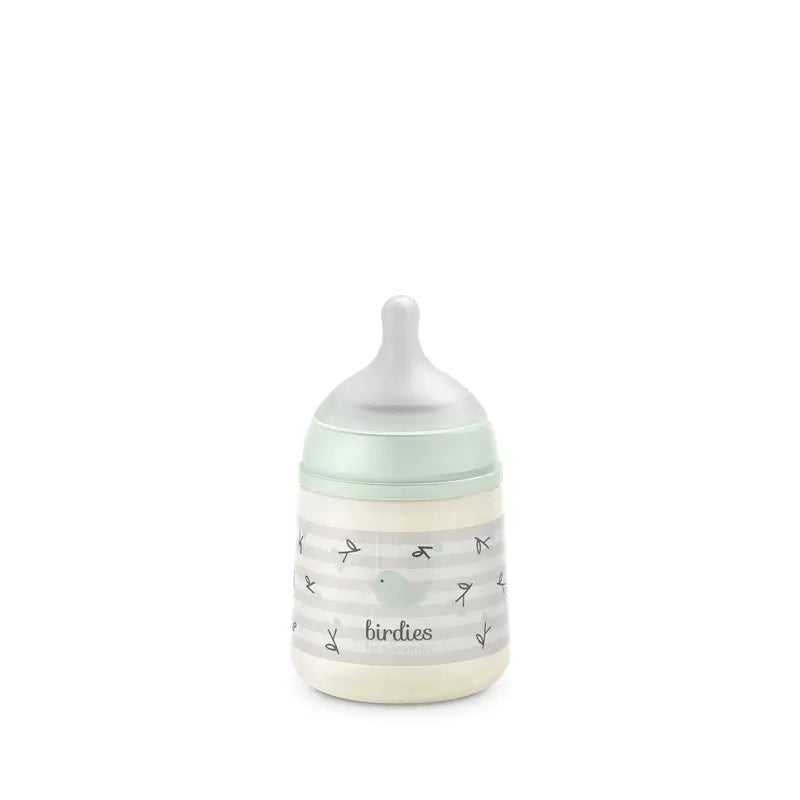 Suavinex Biberon Sx Pro a flusso lento (S) +0 mesi Birdies Verde, 150 ml