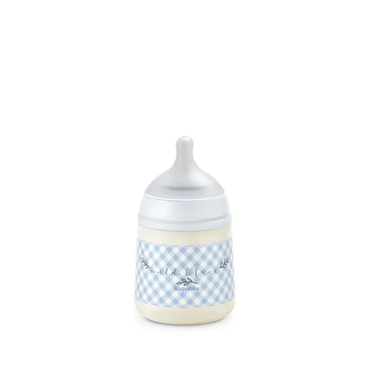Suavinex Biberon Sx Pro a flusso lento (S) +0 mesi Wild&Free Blu, 150 ml