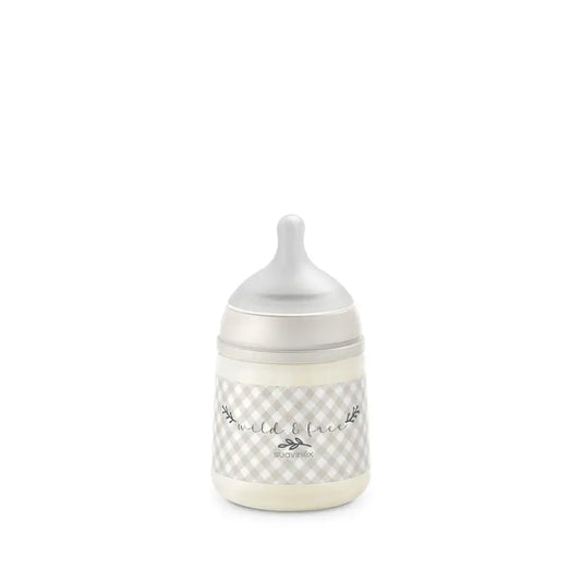 Suavinex Biberon Sx Pro a flusso lento (S) +0 mesi Wild&Free Beige, 150 ml