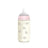 Suavinex Biberon in vetro 240 Ml, flusso medio (M), +3 mesi, Rosa Poesia