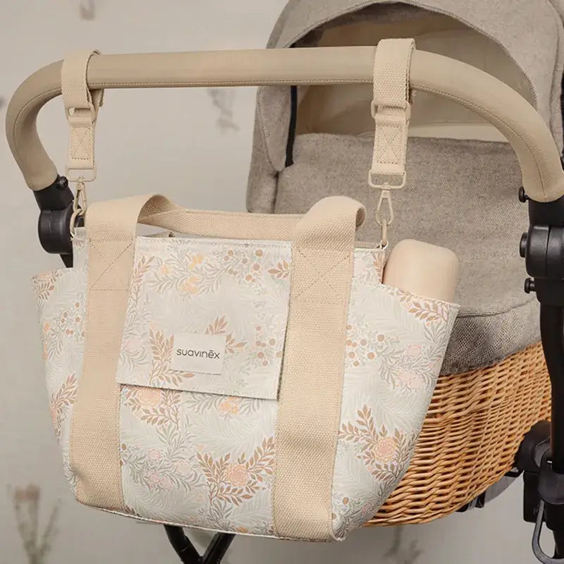 Suavinex Borsa trolley per bebè Borsa pane stampa poesia Beige