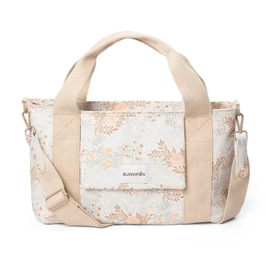Suavinex Cestino per il pane rettangolare beige stampato Borsa per carrozzina per bambini
