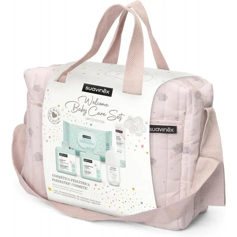 Suavinex Borsa per carrozzina con cosmetici. Rosa