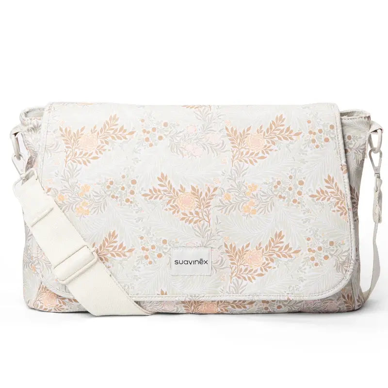 Suavinex Borsetta maternità Poesia Beige Borsa a tracolla stampata