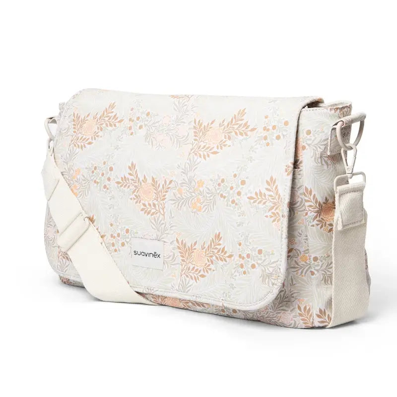 Suavinex Borsetta maternità Poesia Beige Borsa a tracolla stampata