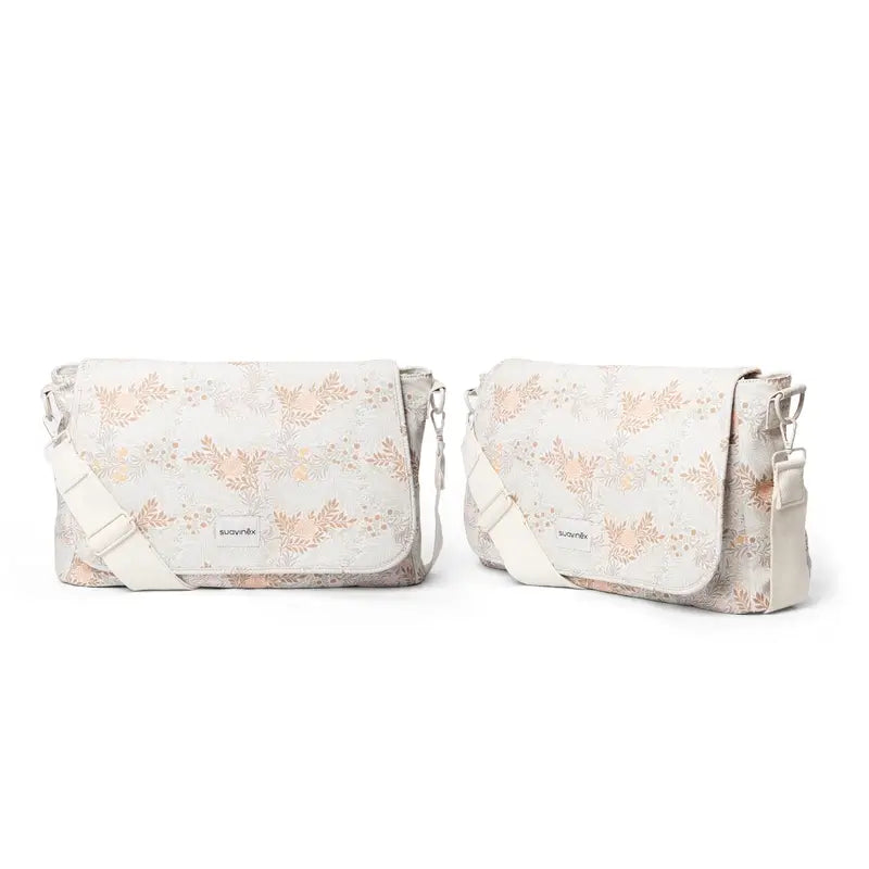 Suavinex Borsetta maternità Poesia Beige Borsa a tracolla stampata