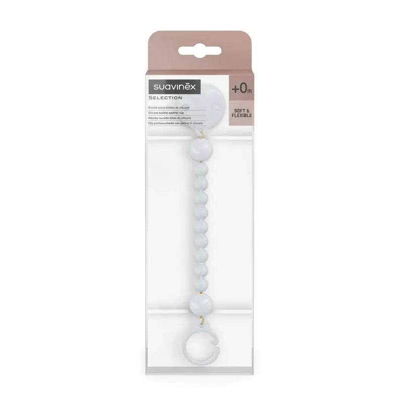 Morsetto in silicone Suavinex, blu ballata
