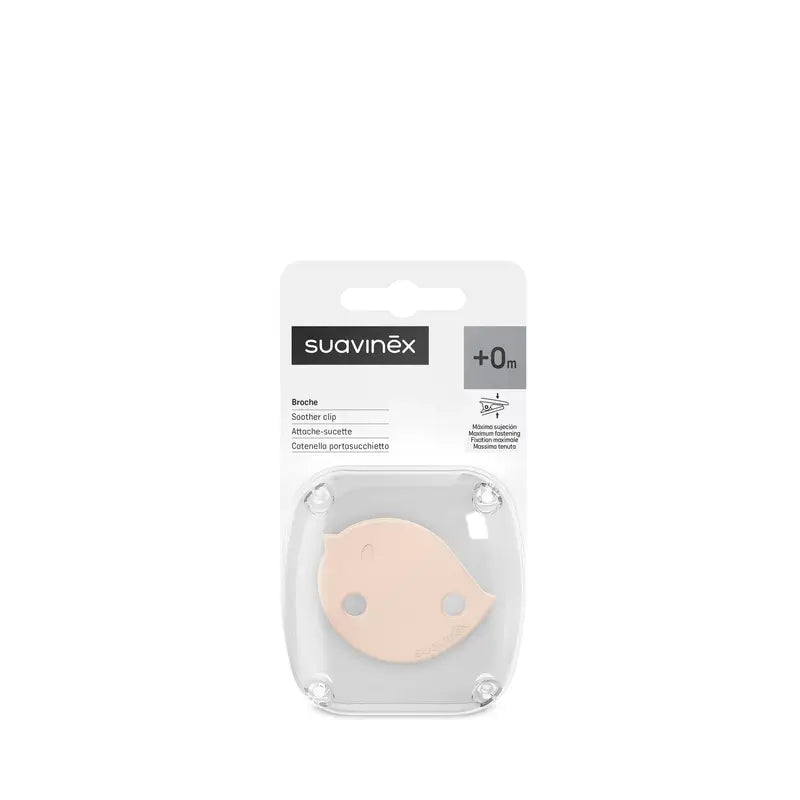 Suavinex Spilla Clip Portaciuccio +0 mesi Birdies Rosa