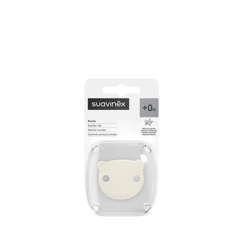 Clip porta ciuccio Suavinex +0 mesi Wild&Free Beige