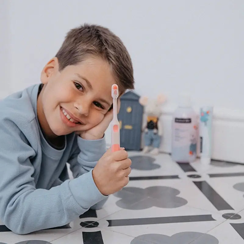 Suavinex Spazzolino per neonati +6 anni, rosa