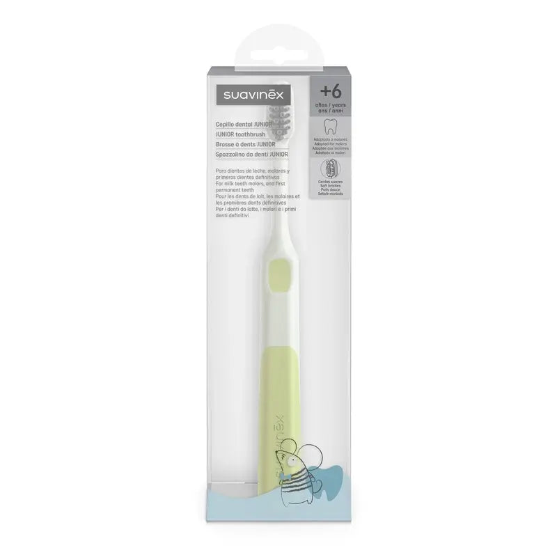 Spazzolino per neonati Suavinex +6 anni, verde