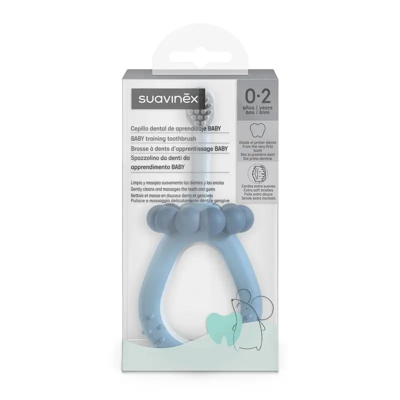 Spazzolino per bambini Suavinex 0-2 anni, blu