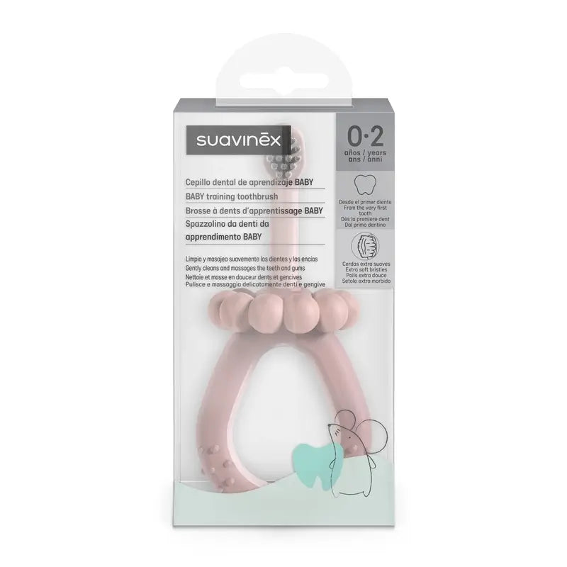 Spazzolino per bambini Suavinex 0-2 anni, rosa