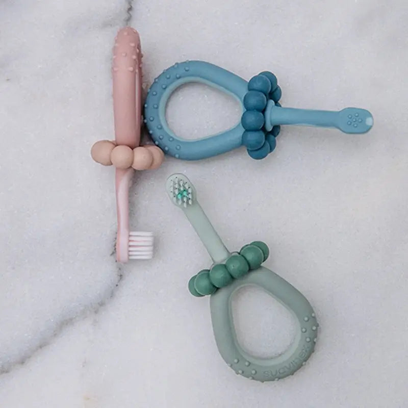 Spazzolino per bambini Suavinex 0-2 anni, rosa