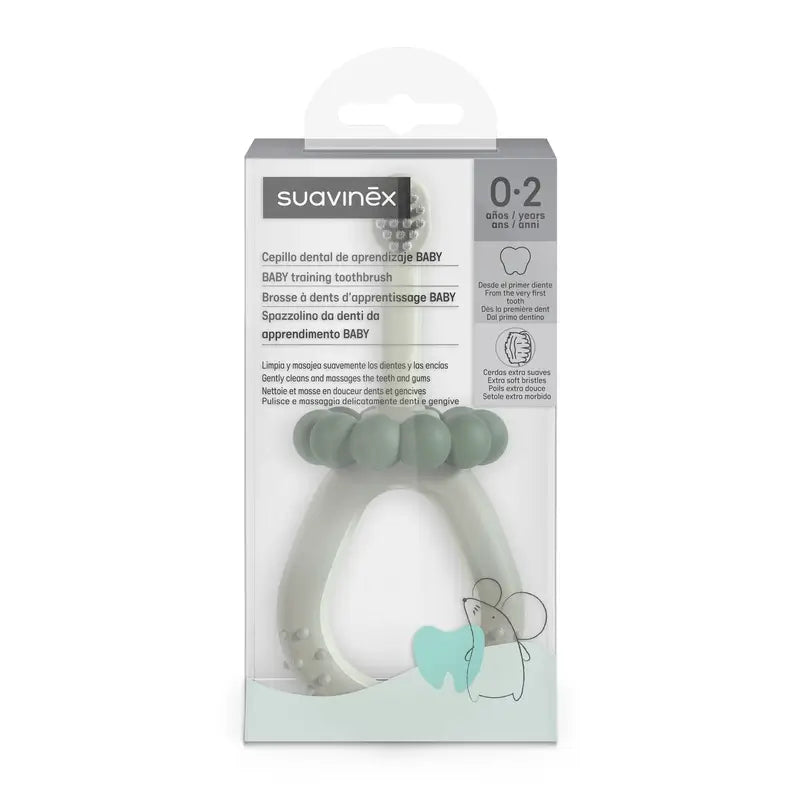 Spazzolino per bambini Suavinex 0-2 anni, verde