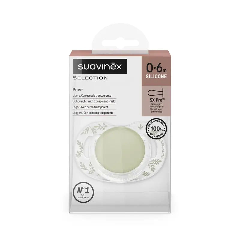 Suavinex Succhietto Sx Pro 0/6 mesi, Poesia Verde