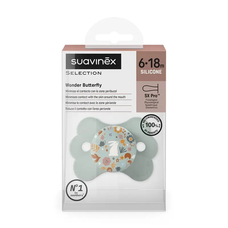 Suavinex Succhietto Sx Pro 6/18 mesi, verde paese delle meraviglie