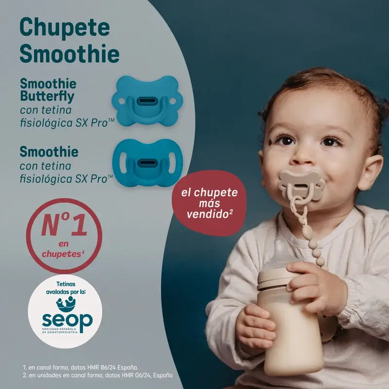 Ciuccio Suavinex Tutto Silicone Soother Sx Pro, 0/6 mesi, Irish Cream