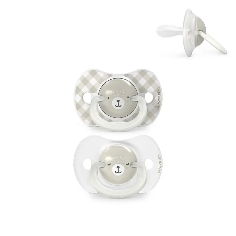 Succhietti Suavinex Night & Day Tettarella Sx Pro 0/6 mesi Grigio, 2 unità