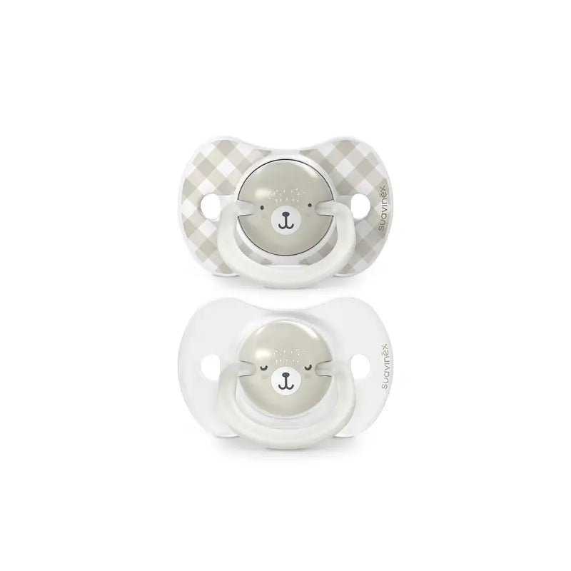 Succhietti Suavinex Night & Day Tettarella Sx Pro 0/6 mesi Grigio, 2 unità