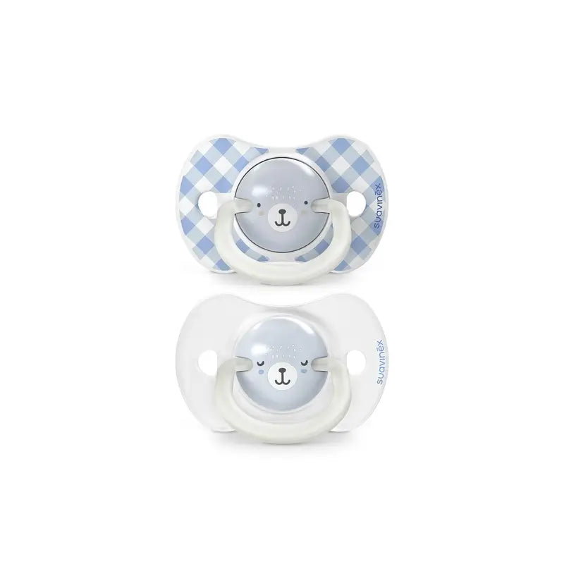 Suavinex Night & Day Succhietto notturno Sx Pro Tettarella 6/18 mesi Blu, 2 unità