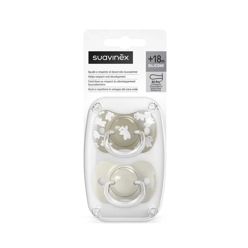 Ciucci Suavinex Sx Pro Teat +18 mesi Wild&Free Beige, 2 unità