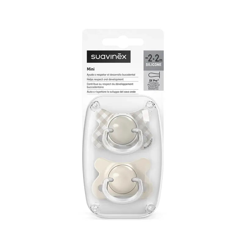 Ciucci Suavinex Sx Pro Teat -2/2 Mesi Wild&Free Beige, 2 unità