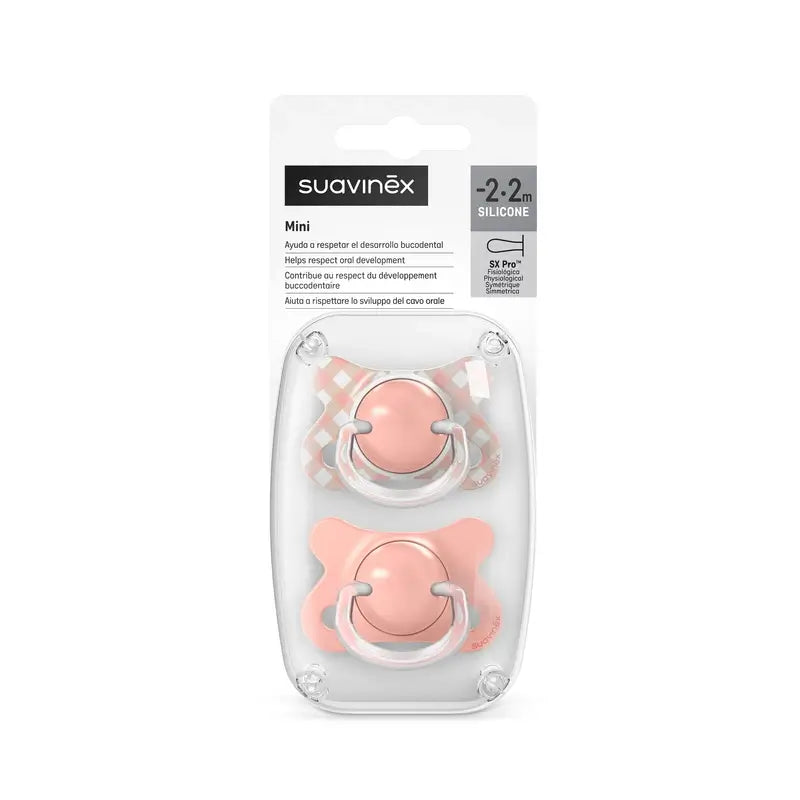 Ciucci Suavinex Sx Pro Teat -2/2 Mesi Wild&Free Rosa, 2 unità