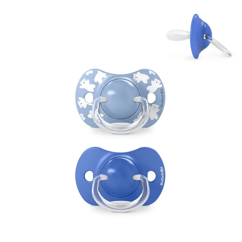 Suavinex Succhietti Sx Pro Tettarella 6/18 mesi Wild&Free Blu, 2 unità